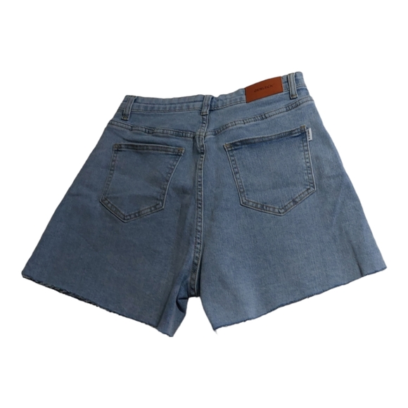 Genleck Crossover Jean Short High Waisted Strechy Denim - Picture 2 of 4